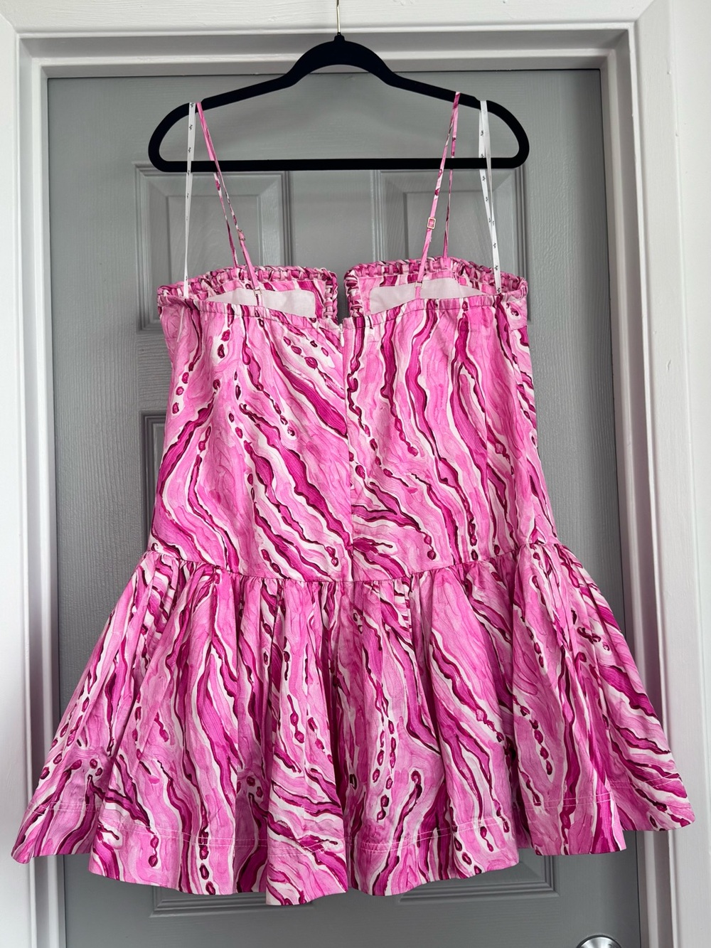 Aje Pink Marble-Print Spaghetti Strap Dress - Picture 2 of 3